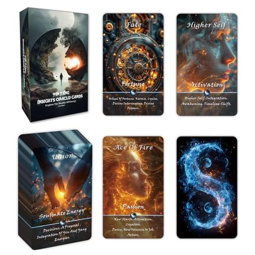 pailing Yin and Yang Oracle Cards, Karma Connection Oracle Deck of 68 Cards, Spiritual Guidance Tool for Beginners to Balance Dual Energies, Emotional Healing, and Self-Discovery
