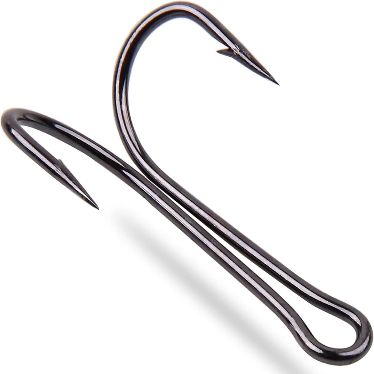 Lot De 50 Hameçons Doubles Acier Carbone - Pêche Eau Salée 8# à 1#