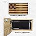 Bellewood Designs American Flag Gun Cabinet - Hand-Carved Hidden Gun Shelf - Quick Access Hidden Gun Safe for Handguns - Wall Gun Safe with Magnetic Lock - Discreet Firearm Storage (Early American)