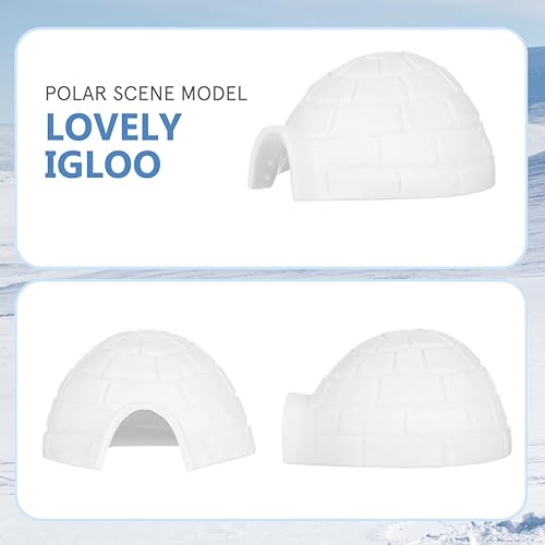 Miniatura 3 de Zerodeko Juego de 6 figuras de iglú, juguetes polares realistas, juguetes en miniatura, figuras de iglú ártico, mini iglú ártico, juego de juguetes