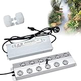 Fogger ultrasónico con boya y fuente de alimentación, IP68 impermeable para horticultura, paisaje escénico y conservación de verduras, 2-10 cabezales