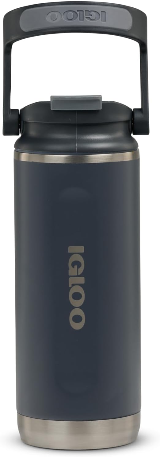 Igloo, 16 oz FlipNSip Tumbler, Reusable Travel Mug, Stainless Steel Insulated Hydration Cup for Hot & Cold Beverages, Carbonite - Image 2