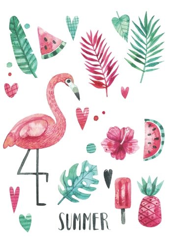 Preisvergleich Produktbild Summer: Summer journal / notebook 110 lined,blanked page 7"x14"