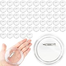 80 Pieces 3 Inch DIY Acrylic Button Badge Blank Button Pins Badge Clear Craft Badge for School Home DIY Handcraft Project