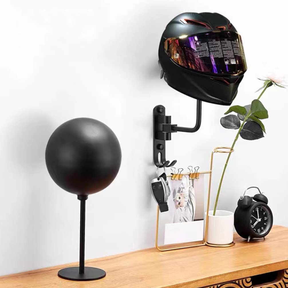 iplusmile Soporte Para Casco De Motocicleta Estante Para Exhibición y Almacenamiento De Gorras Diseño Esférico Para Mantener Ordenado El Mostrador Uso Duradero y Práctico