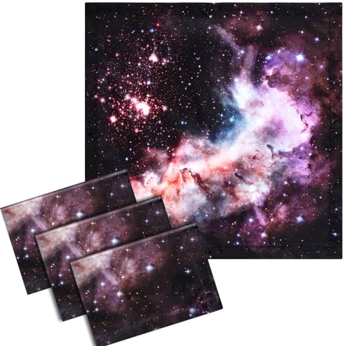 Image of VIHOSE 4 Pcs 2 x 2 Feet Fluorescent Light Covers for Ceiling Lights Classroom Magnetic Light Filters for Reducing Harsh Glare Flicker for Office Classroom Home Drop Ceiling(Star Cluster)
