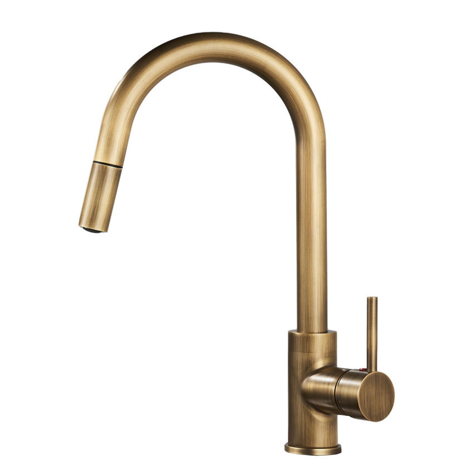 ZYCHSJXA Kitchen Sink Tap Pull Out Antique Brass Taps Swivel-Antique