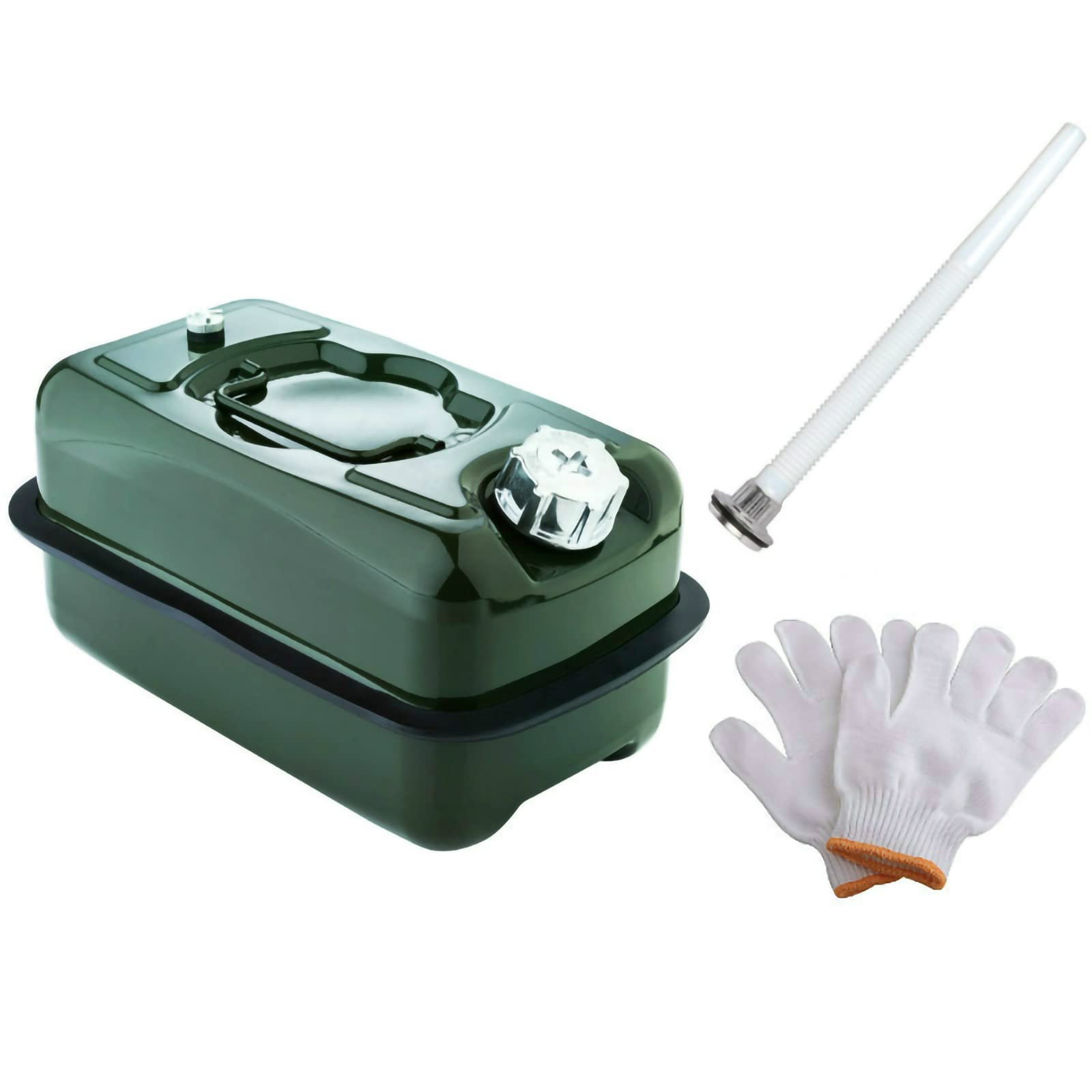Moto Essence Diesel Jerrycan pour Road Trip - Réservoir Métal Compact de 5 Litres