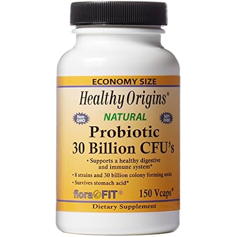 Healthy Origins - Probiotic 30 Billion Cfus X 150 Vegetarian Capsules | Digestive and Immune System Support | Gluten-Free | Soy-Free | Dairy-Free, 200 g Cover