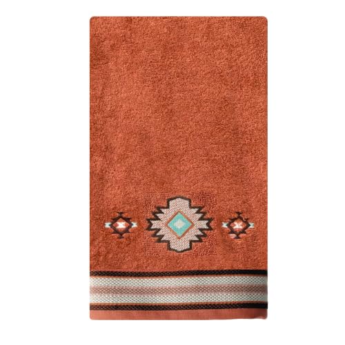 SKL Home Southwest Sunset Bath Towel, 100% Cotton, Embroidered, Rust