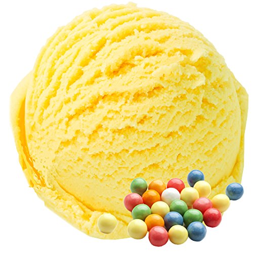 Kaugummi Geschmack Gelb 1 Kg Gino Gelati Eispulver für Milcheis Softeispulver Speiseeispulver