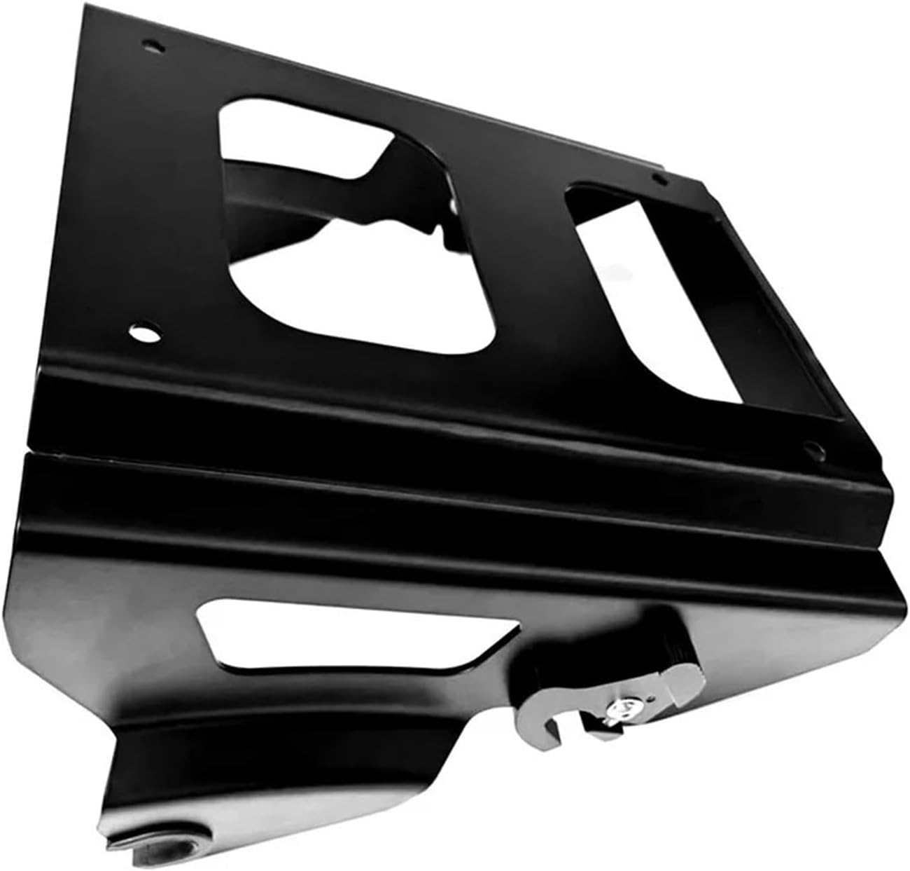 Black And Chrome Quick Detach Solo Mount Rack Compatible With Harley Tour Pak Road Glide 2009-2013(09-13 Chrome)