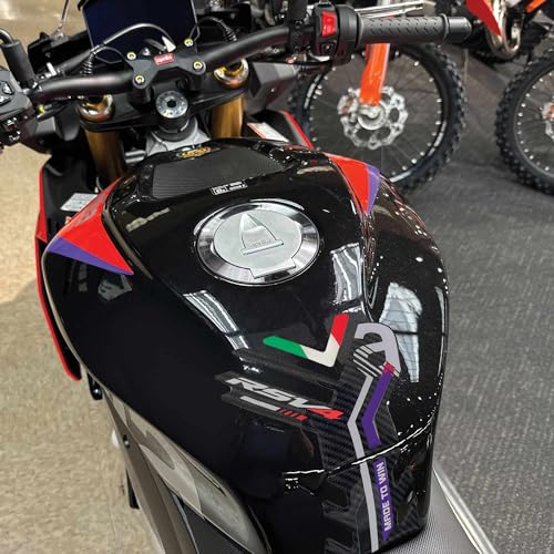 labelbike - 3D Aufkleber Motorrad Tankpad Schutz und Dekoration aus Harz kompatibel mit Aprilia RSV4 Factory 2023 Carbon-like