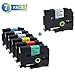 Label Kingdom Compatible Brother P-Touch Label Tape, 1/2 inch x 26.2 Feet TZ TZe Standard Laminated Tape, Combo Set Replacement TZ131 TZ231 TZ431 TZ531 TZ631 TZ731, 7 Pack