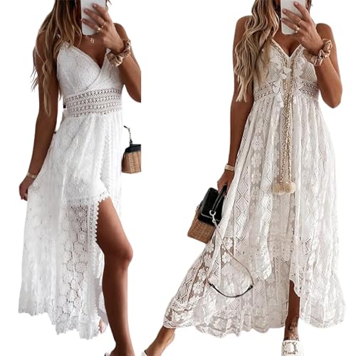 Amazon.com: CUPSHE Women's Maxi Lace Dress with Jumpsuit (Size M