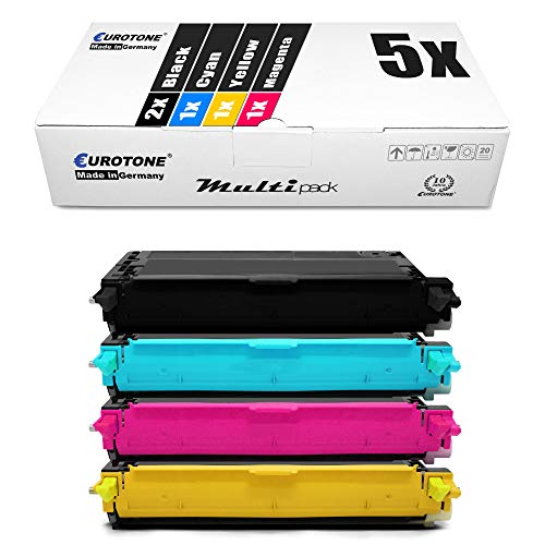 5x Eurotone XXL Cartuccia Toner per Xerox Phaser 6180 D MFP DN N sostituisce Nero Blu Rosso Giallo