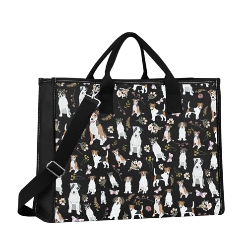 MYSOMY Jack Russell Terrier Tote Bag Jack Russell Lover Gift Jack Russell Mom Gift Jack Russell Dog Shoulder Bag (Jack Russell TG2 UK)