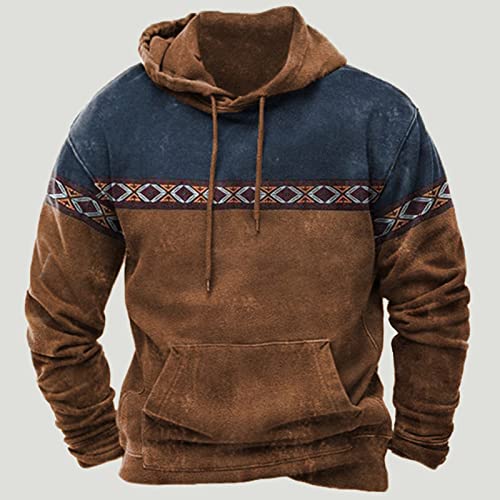 Muscularfit Mens Hoodies Pullover Lightweight Western Aztec Ethnic Hooded Sweatshrits Casual Slim Ethnic Print Graphic Hoodie2