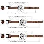 Uhrenarmband 20mm Leder für Samsung Watch 7/6/5/4 40mm 44mm,Huawei Watch 2/GT2 GT3 42mm /Garmin vivoactive 5,Dunkelbraun + Rauchgraue Hardware – Bild 5