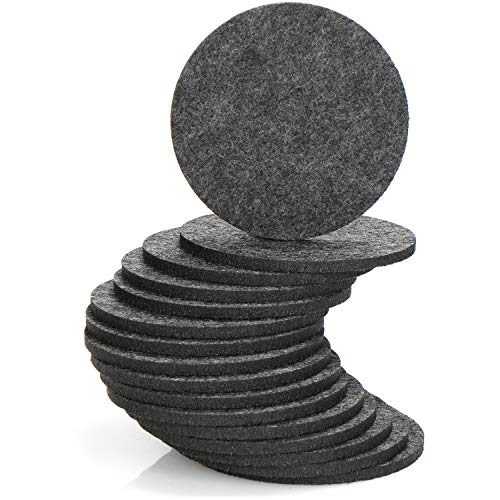 COM-FOUR® 16 sottobicchieri in feltro - protezioni per tavolo in robusto feltro - base lavabile per tazze, bicchieri, bottiglie - sottobicchieri per tazze Ø 10 cm (Ø 10 cm - rotondo)