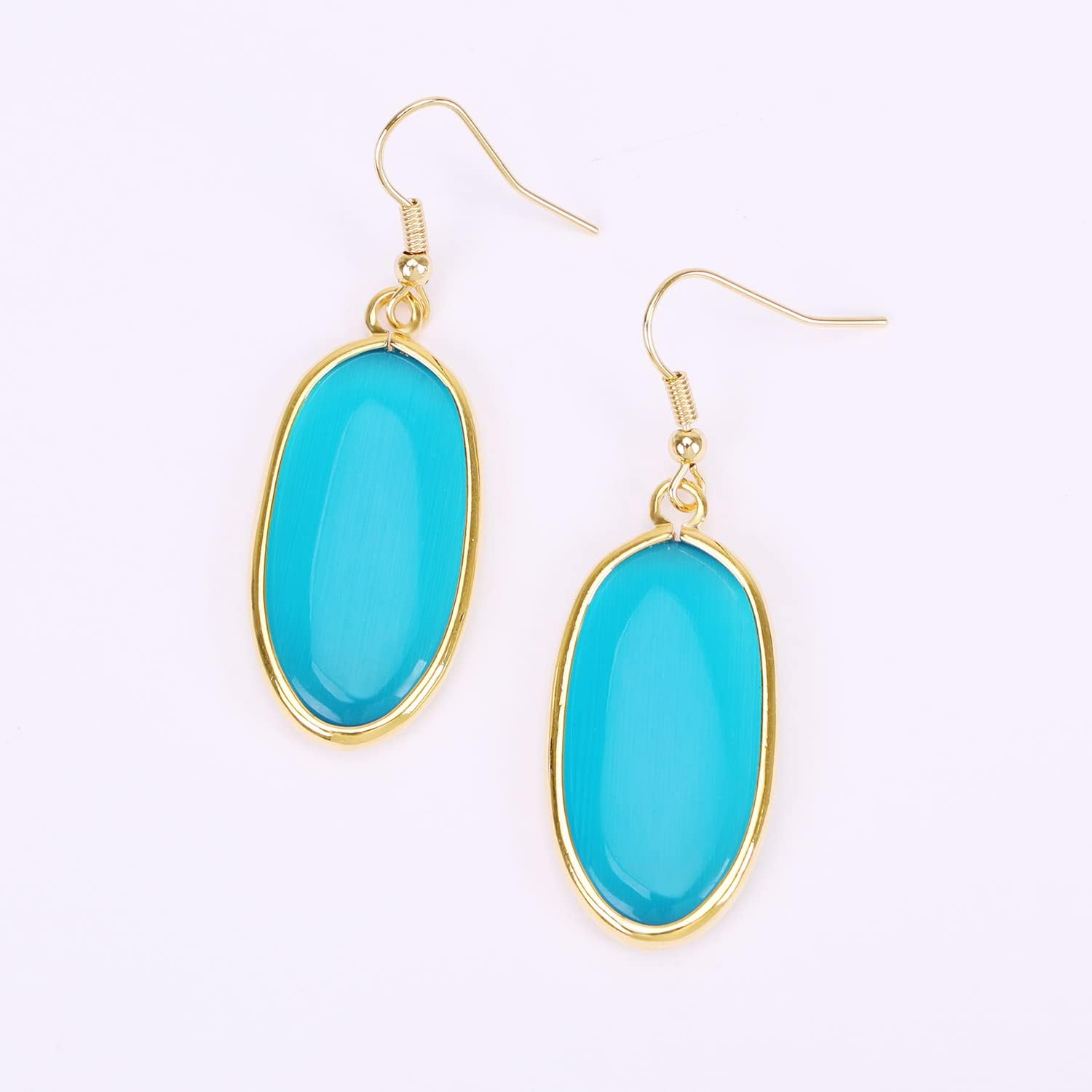 Natural Crystal Healing Stone Drop Dangle Earrings for Women - Image 3