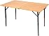 Table pliante en bambou KingCamp, grande table de camping portable de 47 pouces avec pieds de hauteur réglables pour sol irrégulier, surface en bambou haute résistance pouvant contenir 265 lb, table multi-scénarios pour la maison et l'extérieur