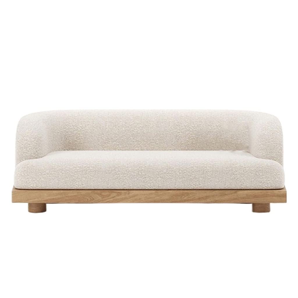 Minimalista Vintage Bed Sofa Wood Legs Stretch Arm Couch Bedroom Furniture