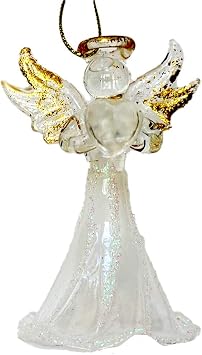 Kurt Adler Crystal Birthstone Angel Ornament April, 2.5 Inch, 1 Ea