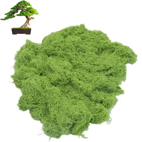 Musgo artificial decoração, 150 g, simulação de musgo planta verde, musgo artificial para trabalhos manuais, musgo natural, terra Fake Moss, jardins eternos, verde claro