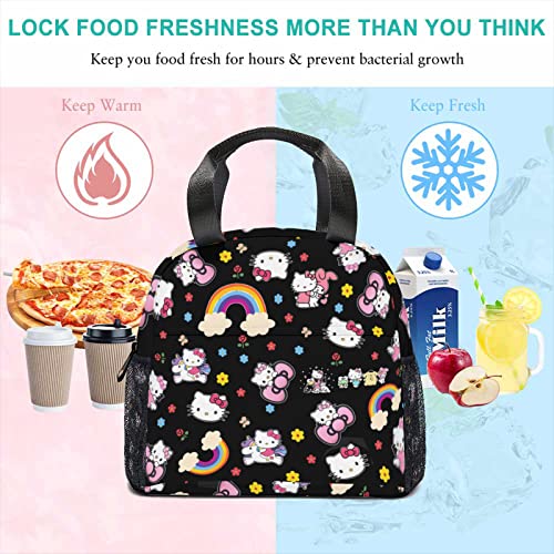 Annkoifu Cute Lunch Bag - Cartoon Lunch Box For Girls Boys - Reusable Insulated Womens Lunch Tote For Work School #TOP4