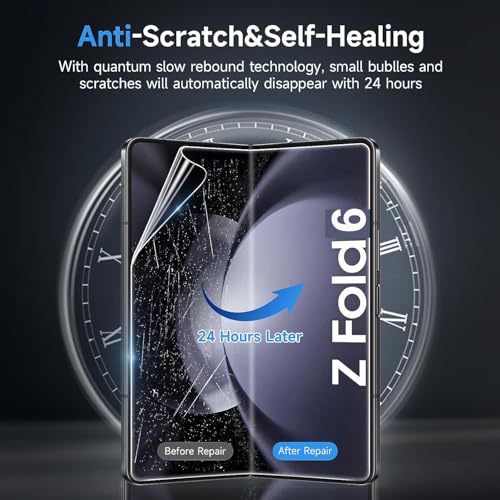 2 Tempered Glass Front Small Screen Protector for Samsung Galaxy Z Fold 7 + 2 Inner Soft Foldable TPU Film shields+ 2 Camera Lens Protector [Scratch Resistant] [Bubble Free] [Case Friendly] [HD] by CYCFAIML - Image 4