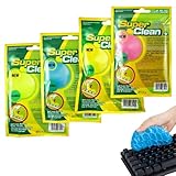 gsgfuis Reinigungsset Tastatur, 4X Reinigungsgel 80g (Grün, Blau, Rosa, Gelb) für Auto Innenraum Reinigung & PC Cleaning