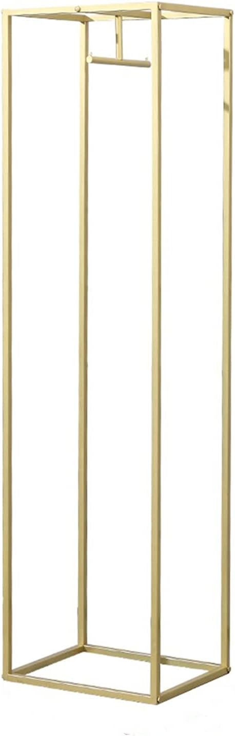 Creative Simple Clothes Retail Heavy Duty Metal Garment Racks,Clothing Store Hanger Storage Shelves,Commercial Wedding Dress Floor-Standing Display Rack (Gold, 75" H)