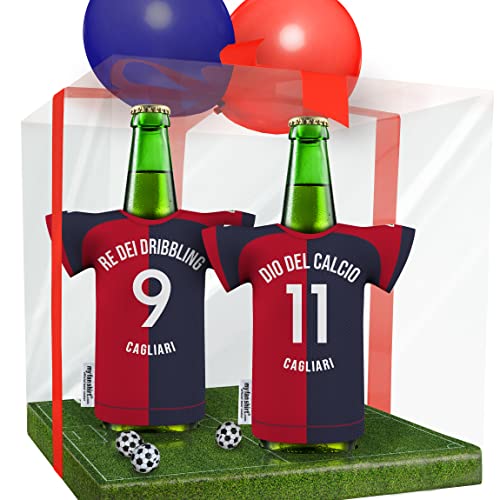 myfanshirt Cagliari Maglia Uomo Regalo Dio del Calcio | per Adatto a Cagliari Fan Calcio Maglia Articolo del Tifoso | Uomo Amico Fratello Natale Maglia Ufficiale ITIT