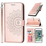 iphone 6s oro nuevo 【4 Slot】: il guscio del portafoglio è molto pratico, inclusi 3 slot per schede e 1 slot per denaro, puoi tenere la tua carta di credito, carta d'identità e contanti, ecc., Non è necessario portare un portafoglio.