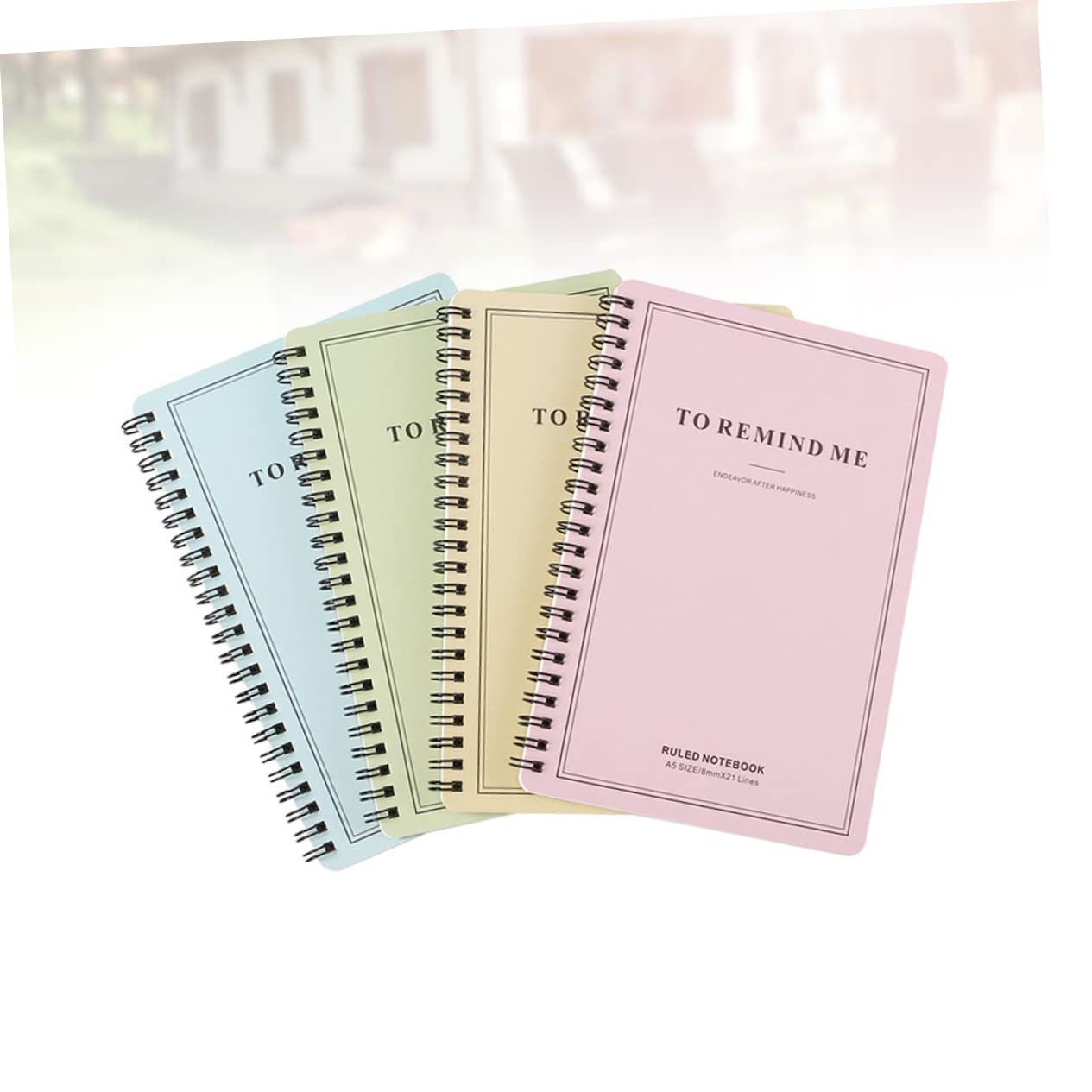 Sewroro 4pièces Lot De Carnet à Spirale Latérale Couverture Simple Bloc-notes Pour Étudiants Carnet Étudiant Journal De Voyage De Notes