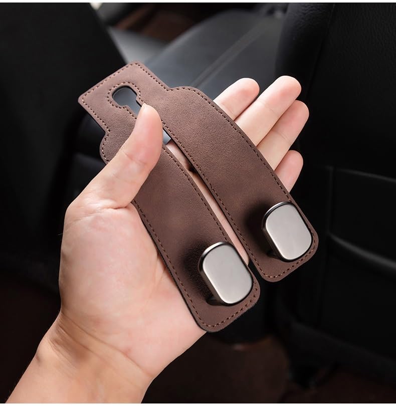 Gancio doppio for sedile posteriore for auto, 2 pezzi, 2024 Nuovo gancio for poggiatesta for sedile auto, organizzatori for sedile posteriore for auto, supporto for telefono cellulare, ganci for poggi