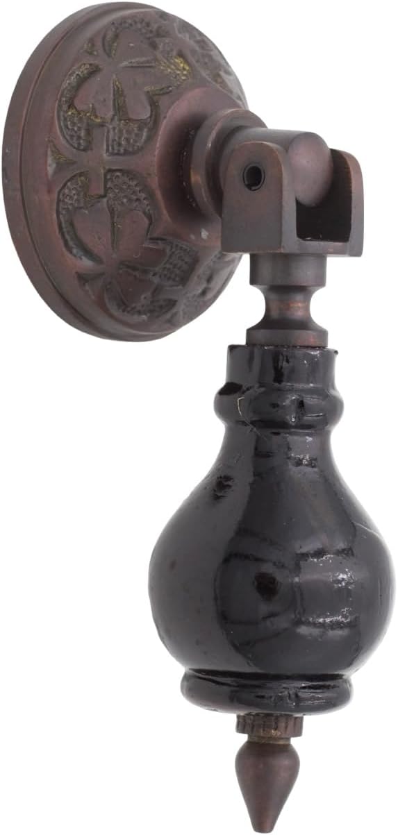 The King's Bay Victorian Style Wooden Drop Pull with Aged Bronze Finish