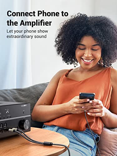 UGREEN-18-to-14-Stereo-Cable-35mm-TRS-to-Dual-635mm-14-TS-Mono-Y-Splitter-Audio-Cord-Adapter-Compatible-with-iPhone-PC-Computer-Sound-Card-Mixer-Multimedia-Speaker-Home-Stereo-System-6FT