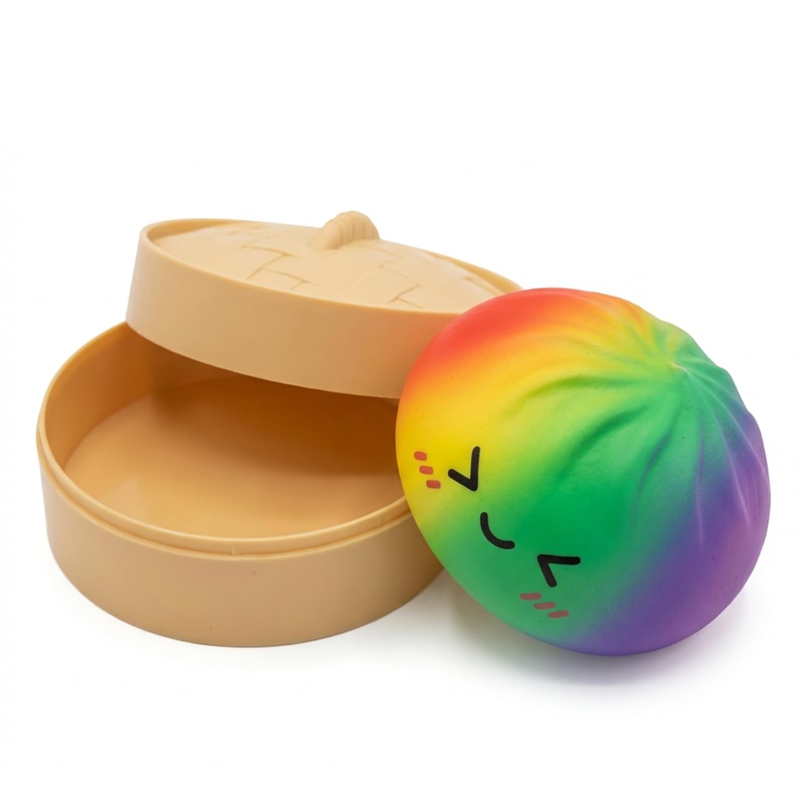 Photo 1 of 2026New Dumpling Squishy, Dumpling Mystery Box, Colorful Dumplings Soft Squeeze Decompression Dough for Anxiety Relief Fidget with Food Steamer Stretchy Desk Toys(Rainbow Colors) Gifts