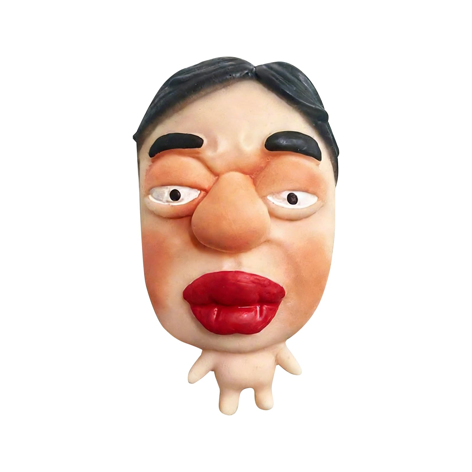 Funny Ugly Face Squishy Toy, Soft Silicone Sensory Squeeze Fidget Toy for Adults, Novelty Prank Gift & Office Desk Decor for Stress & Anxiety Relief