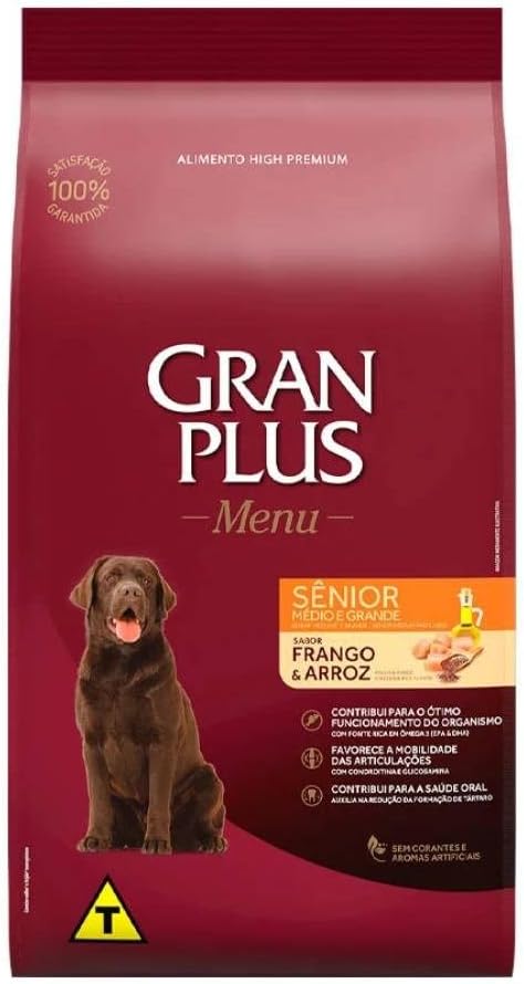 RAÇÃO GRAN PLUS MENU CÃO SÊNIOR 3 KG