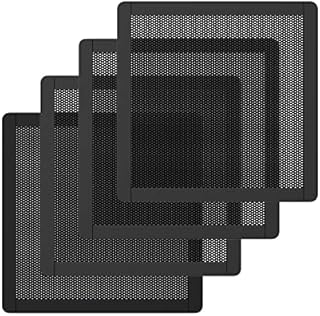 MoKo 140 x 140mm PC Case Magnetic Dust Mesh Filter, 0.5mm PVC Mesh Hole Computer Cooler Fan Dust Filter, Magnetic Frame Dustproof Mesh Filter Cover Fan Filter Grills for Computer PC Case - 4PCS