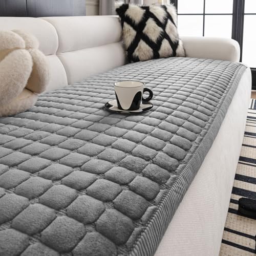 QHAIYYBF Sofa Covers Washable - Soft Flannel Sofa Cover 2 3 4 Seater, Non-Slip Sofa Slipcovers, Sofa Cushion Covers Pet Couch Covers Furniture Protector for Living Room