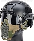 Evike Airsoft - Matrix Low Profile Iron Face Padded Lower Half Face Face Pro (Color: Woodland)