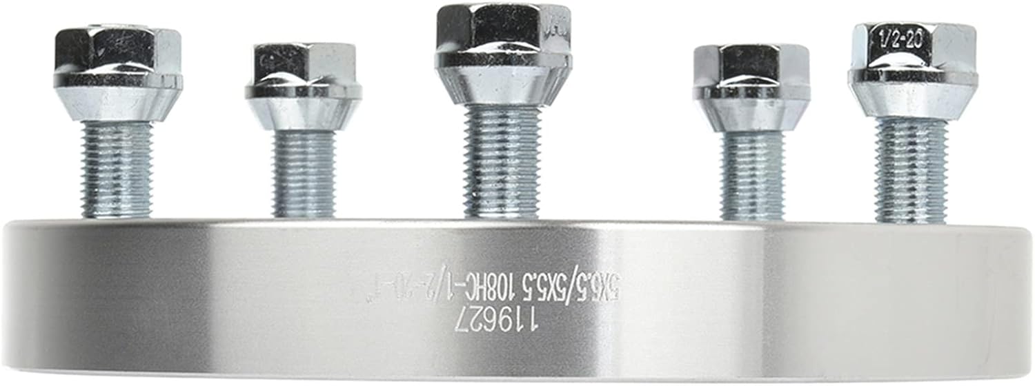 ROADFAR 2Pcs 5 Lug Wheel Spacers 5x5.5 1 inch Thickness Bore 108mm Thread Pitch 1/2 Wheel Spacers Compatible for D150 1990-1993 for E-150 Club Wagon 2003-2005