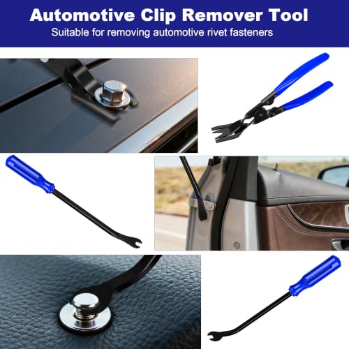 Image of 8 Pcs Auto Trim Removal Tool Kit with Non-Scratch Plastic Pry Tool and Fastener Clip Pliers,Door Panel Removal Tool for Car Interior - Fastener, Clip, Door Panel, Molding, and Dashboard- Blue
