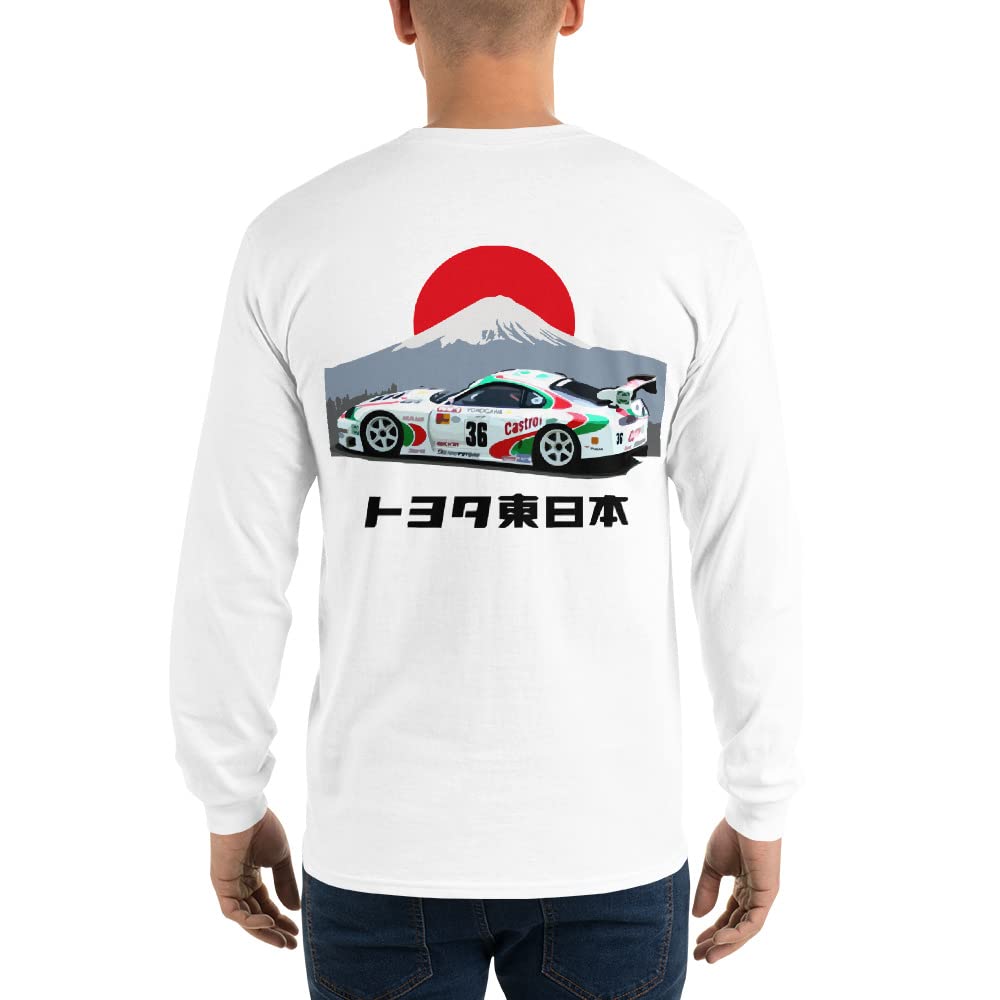 TOMS Supra Race Car JDM Mt Fuji Japonia męska koszulka z długim rękawem