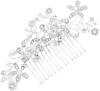 KALLORY 1Pc Pente Acessórios De Cabelo De Dama De Honra Clipe De Casamento Pente De Cabelo Feminino Pente De Cabelo De Cristal Encantos De Cabelo De Noiva Pente Lateral De Noiva Touca