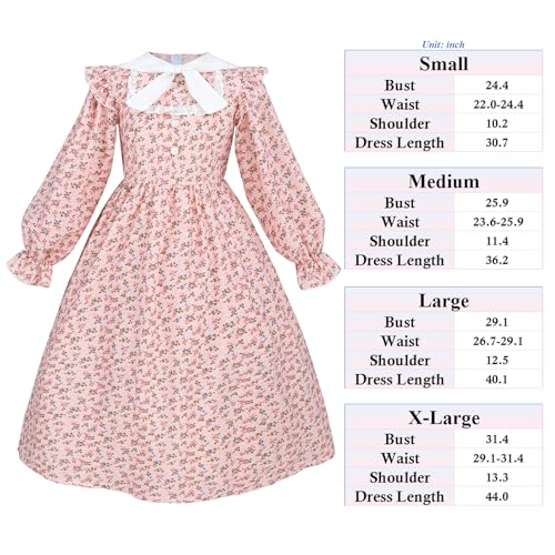 Vestido Colonial para Niñas con Delantal y Capota miniatura 7